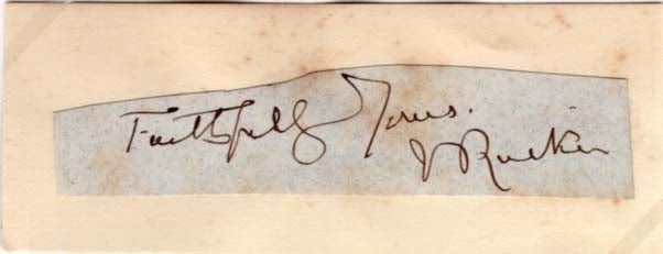 John Ruskin Autograph Signed Cards Album Pages