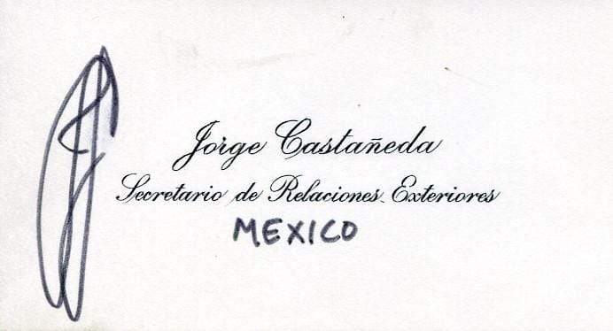 Castañeda, Jorge autograph