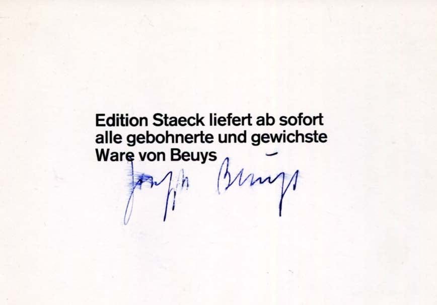 Joseph Beuys Autograph