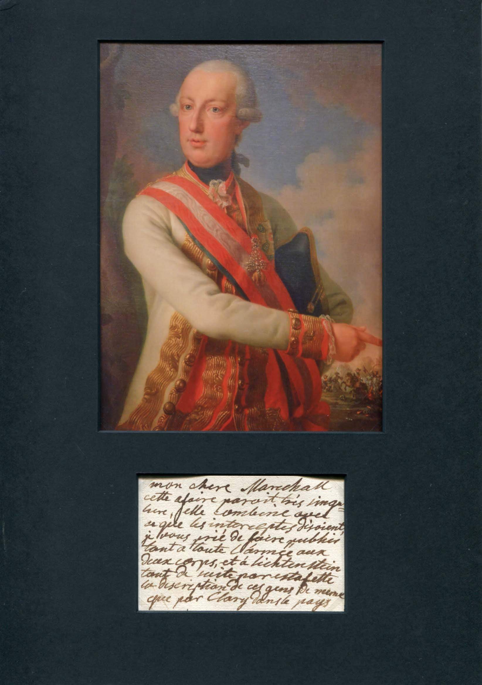 Joseph II autograph