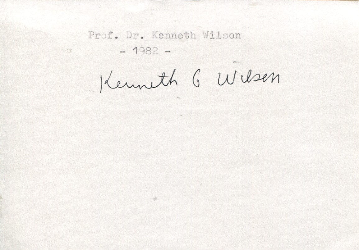 Kenneth Geddes `Ken` Wilson Autograph Autogramm | ID 7495132741781