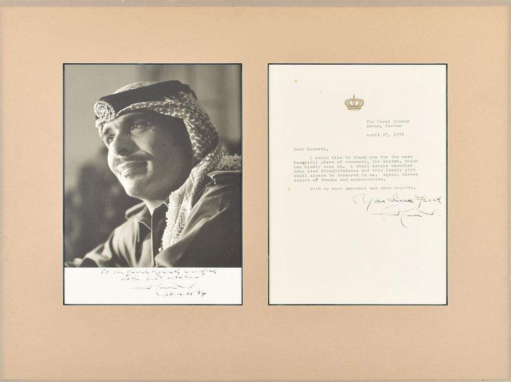 of Jordan, King Hussein autograph