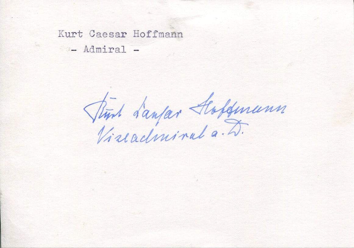 Kurt Caesar
 Hoffmann Autograph Autogramm | ID 6984212021397