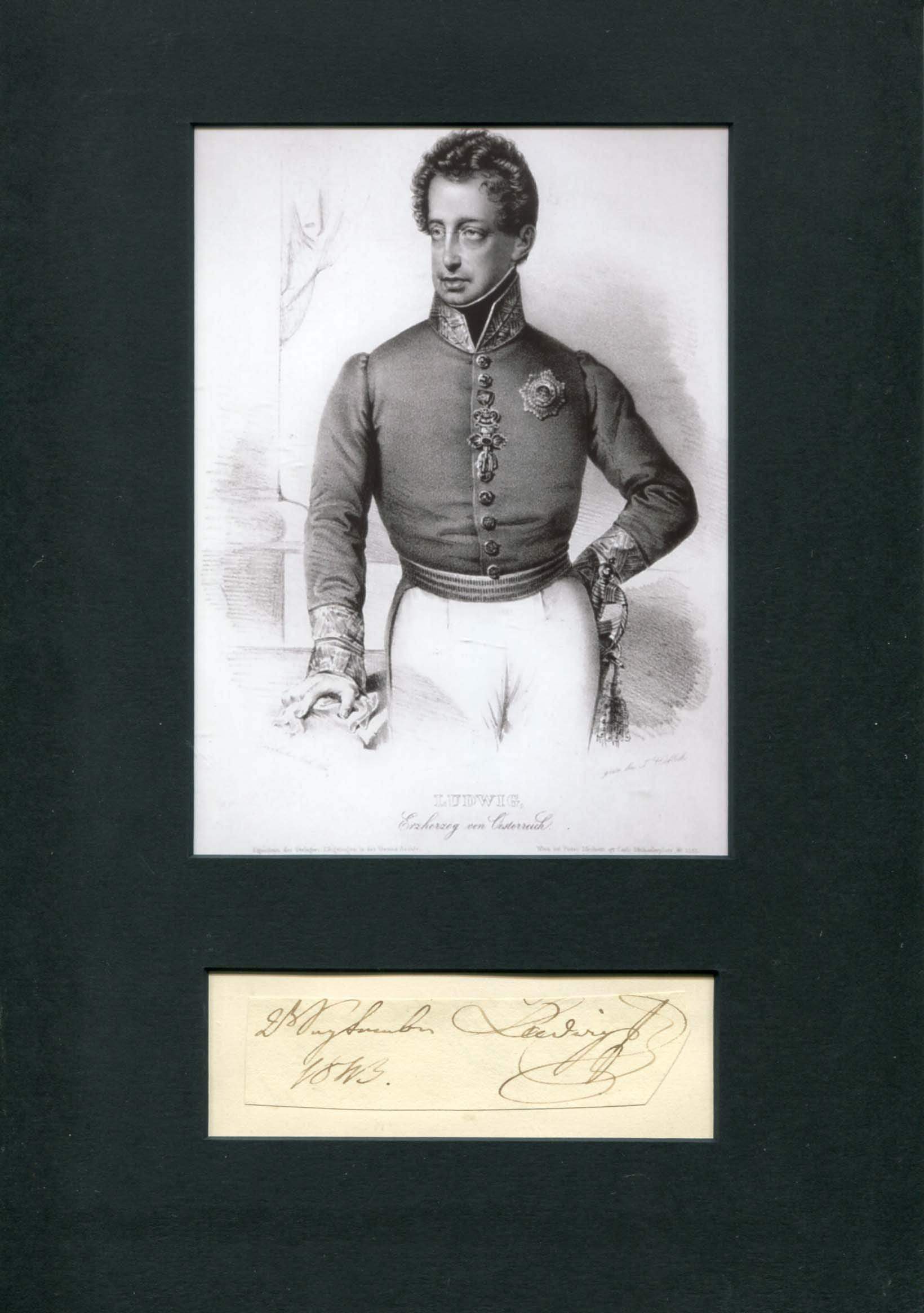 Archduke Louis of Austria autograph