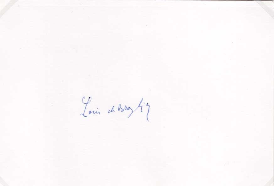 Louis-Victor de Broglie Autograph Autogramm | ID 7393125335189