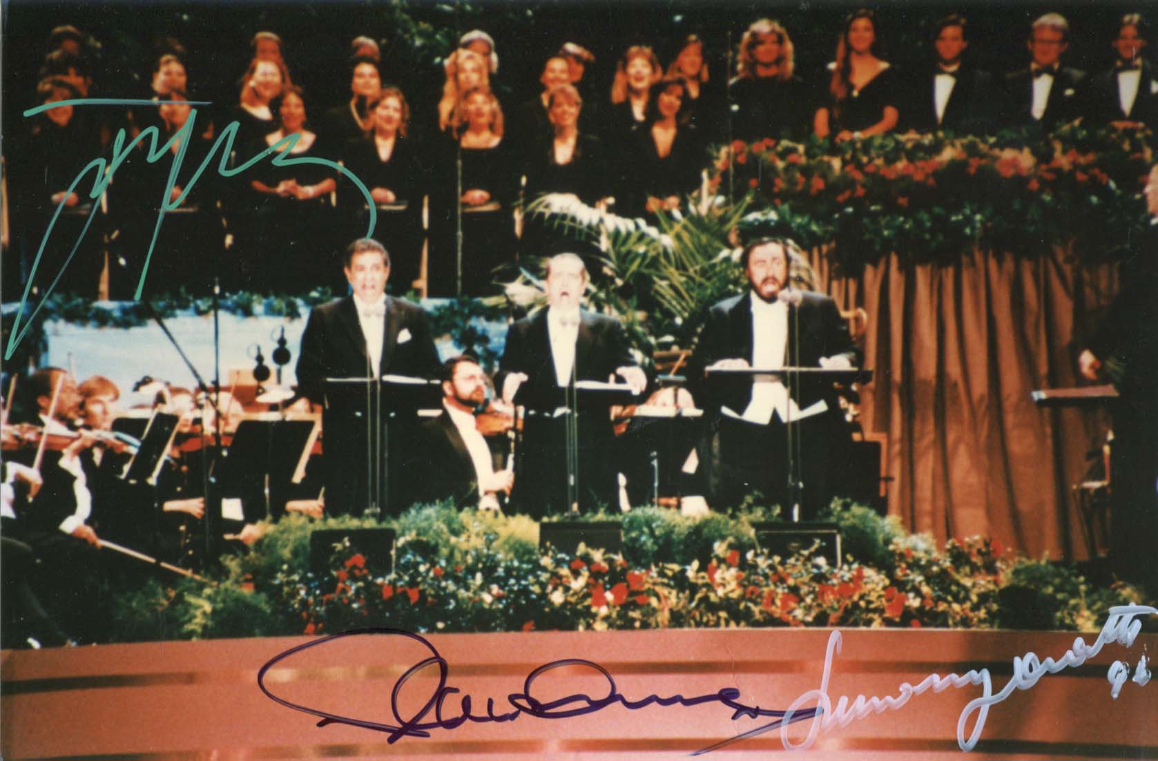 Luciano &amp; Plácido &amp; José  Pavarotti &amp; Domingo &amp; Carreras Autograph Autogramm | ID 7809376747669