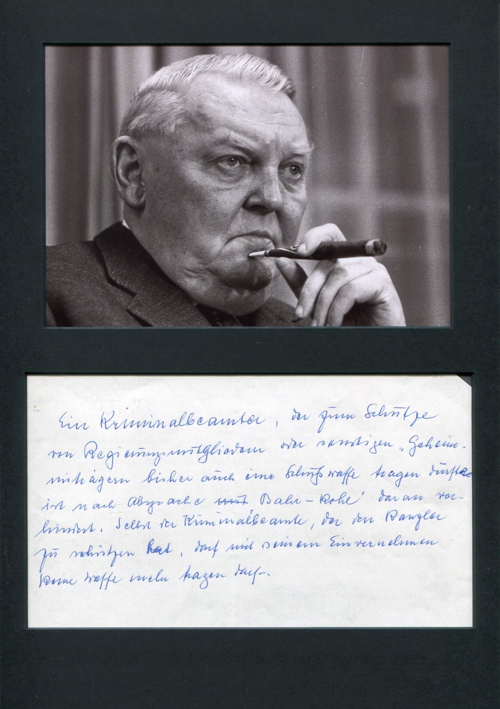 Erhard, Ludwig autograph