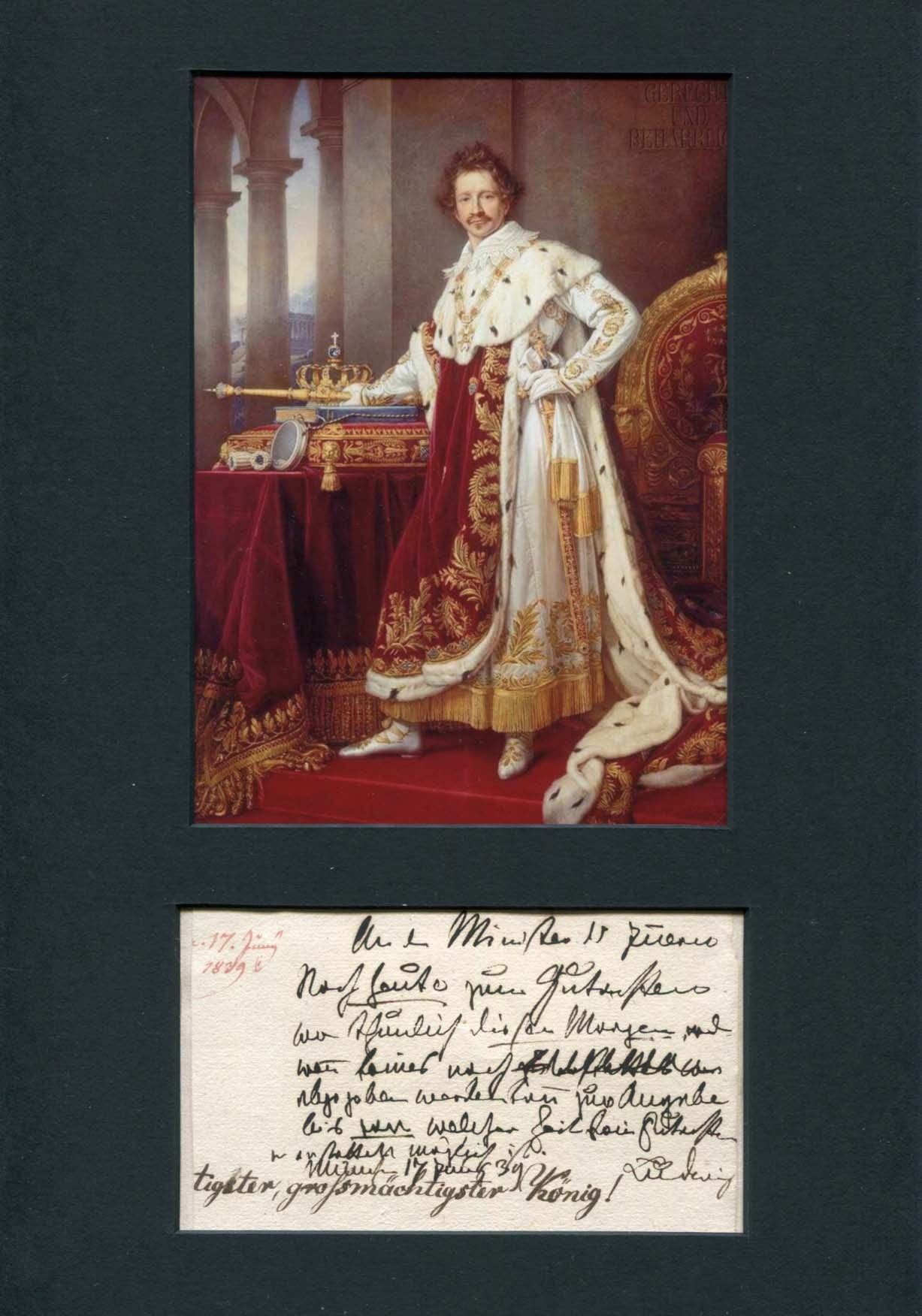 Ludwig I. von Bayern Autogramm