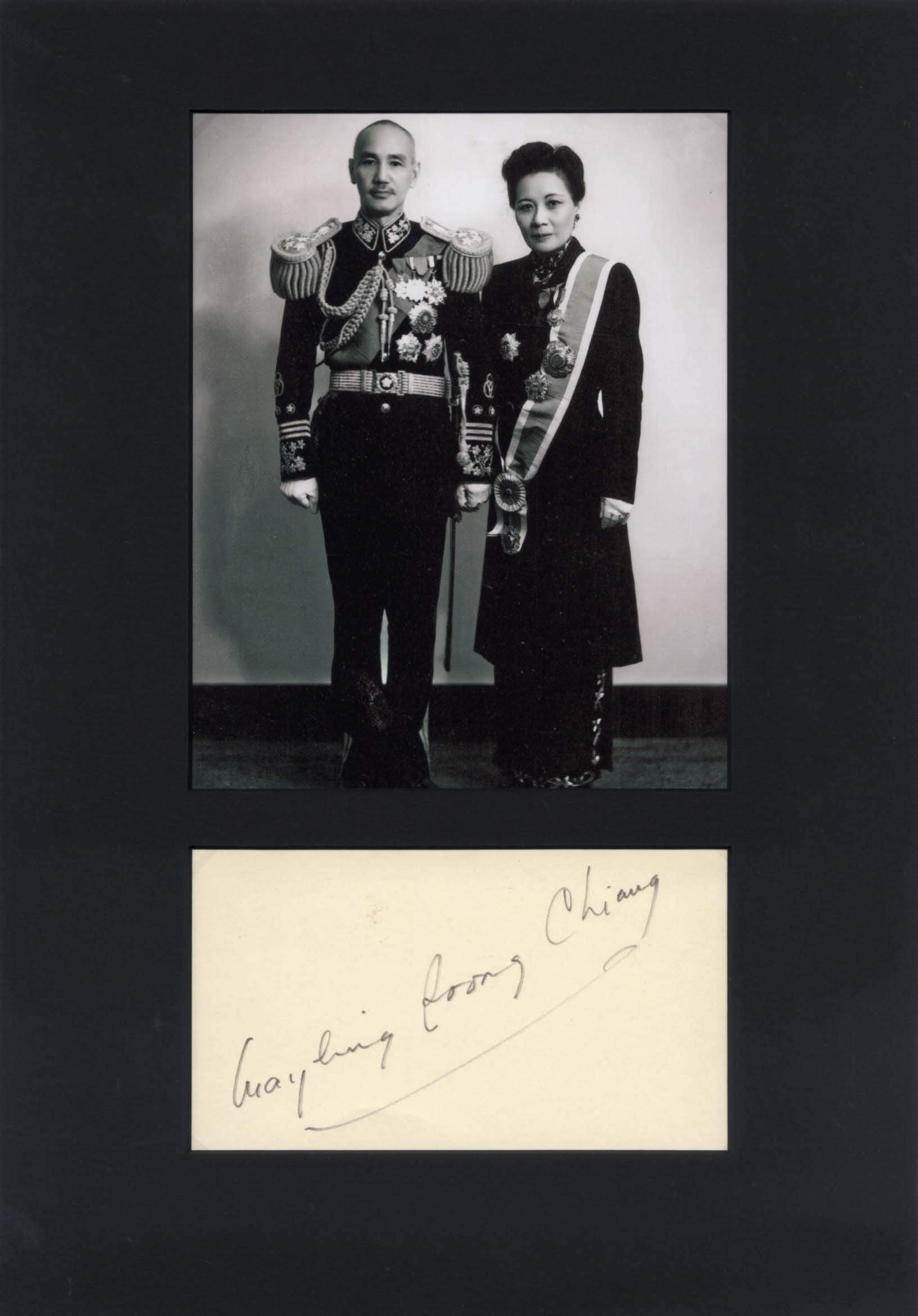 Kai-shek, Madame Chiang autograph