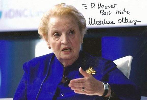 Albright, Madeleine autograph