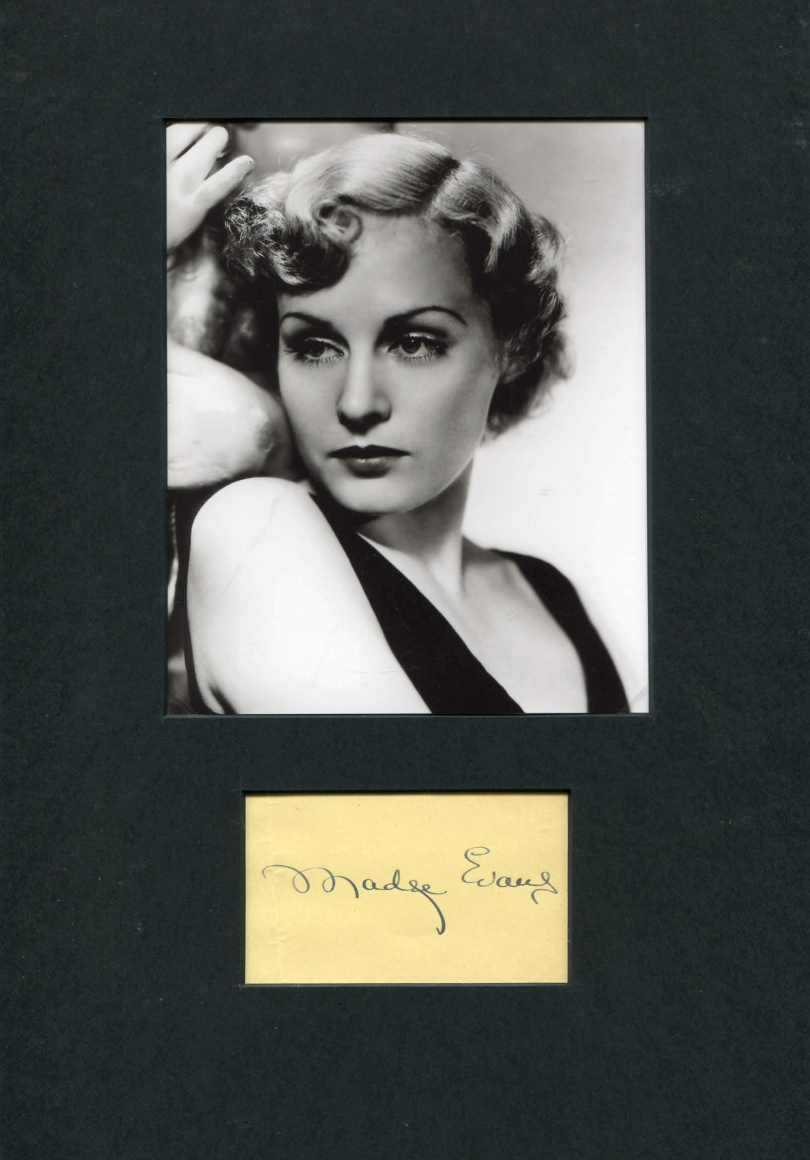 Evans, Madge autograph