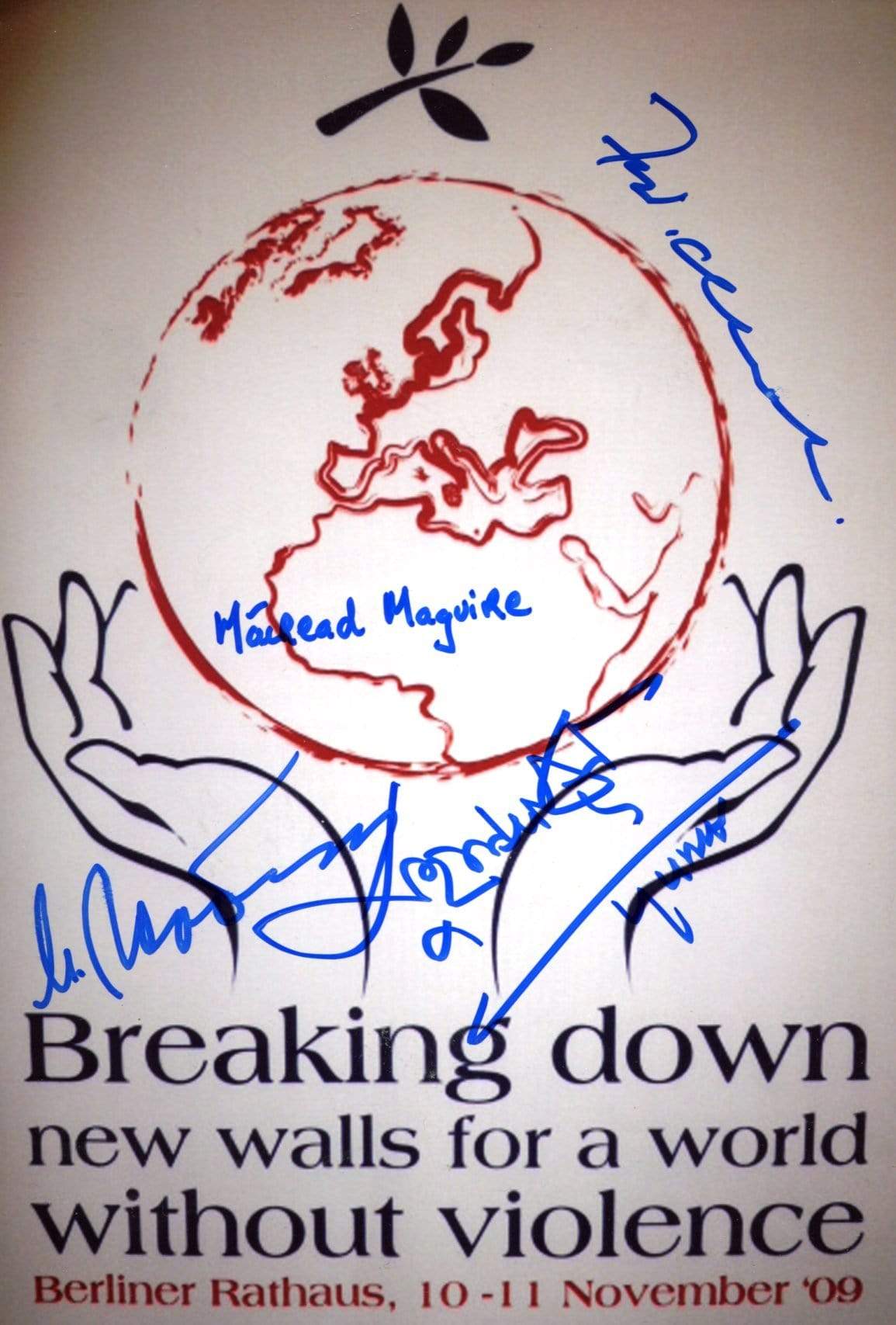 Maguire, Mairead & Yunus, Muhammad & Gorbachev, Mikhail & de Klerk, F. W. autograph