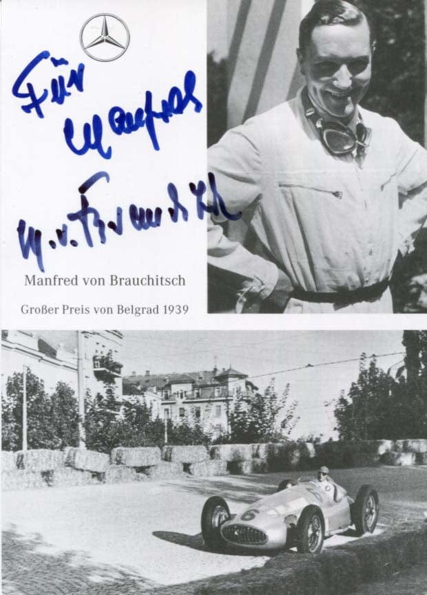 Manfred von Brauchitsch Autograph