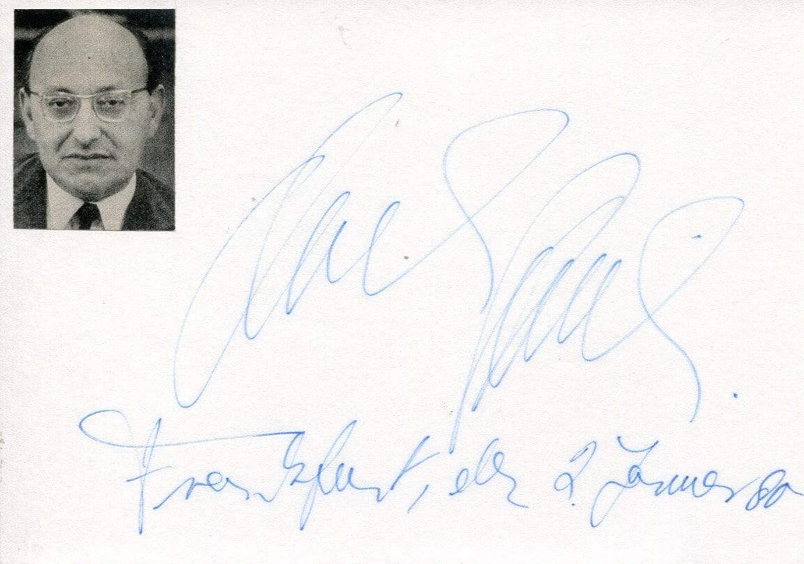 Reich-Ranicki, Marcel autograph