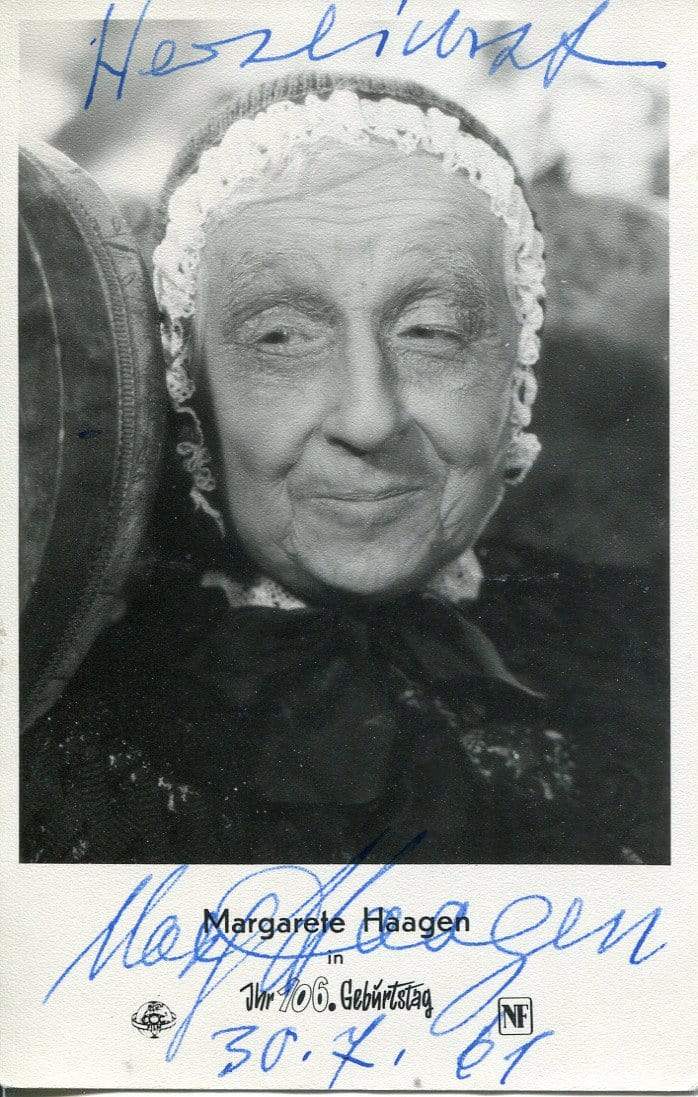 Haagen, Margarete autograph