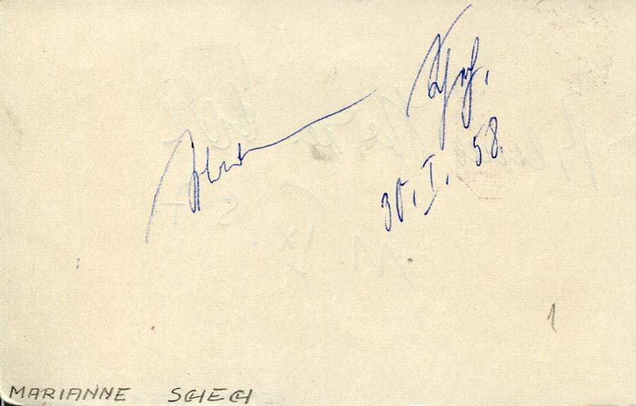 Schech, Marianne autograph
