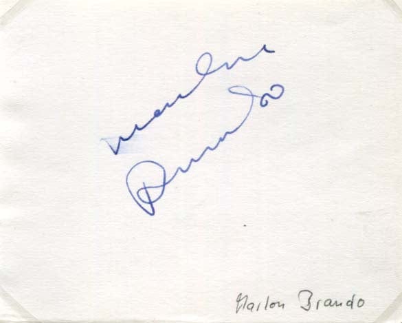 Marlon Brando Autogramm