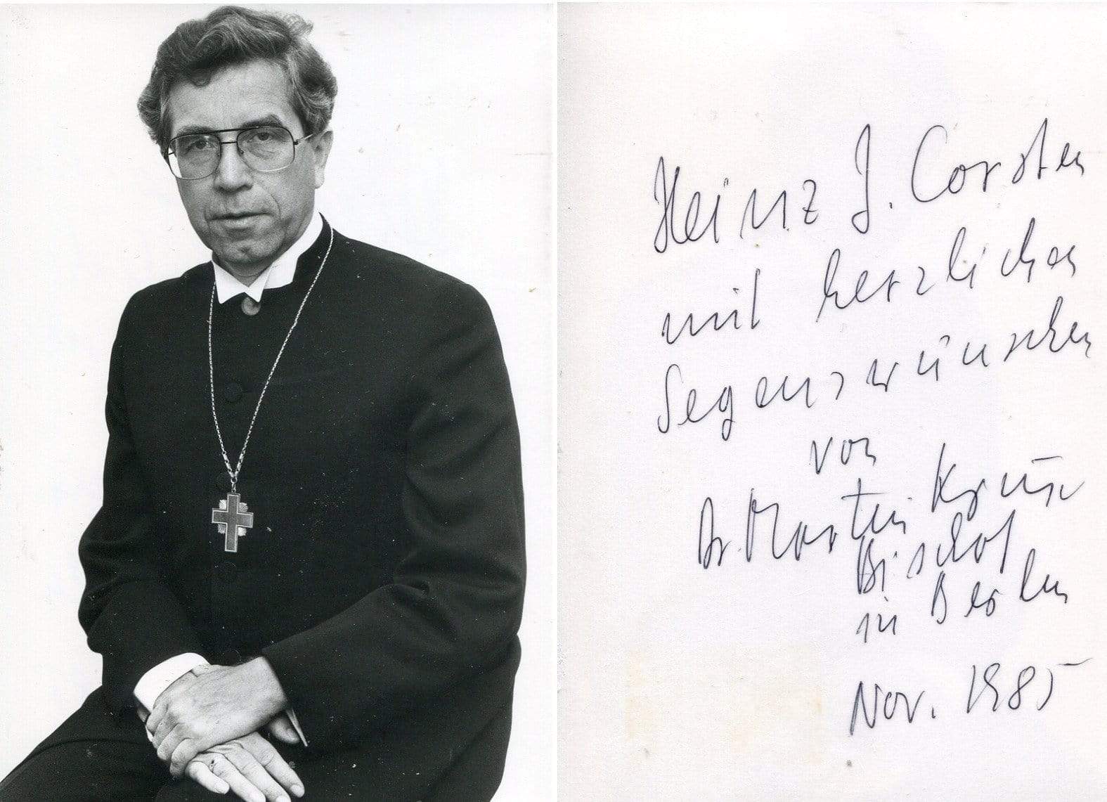 Kruse, Bishop Martin autograph