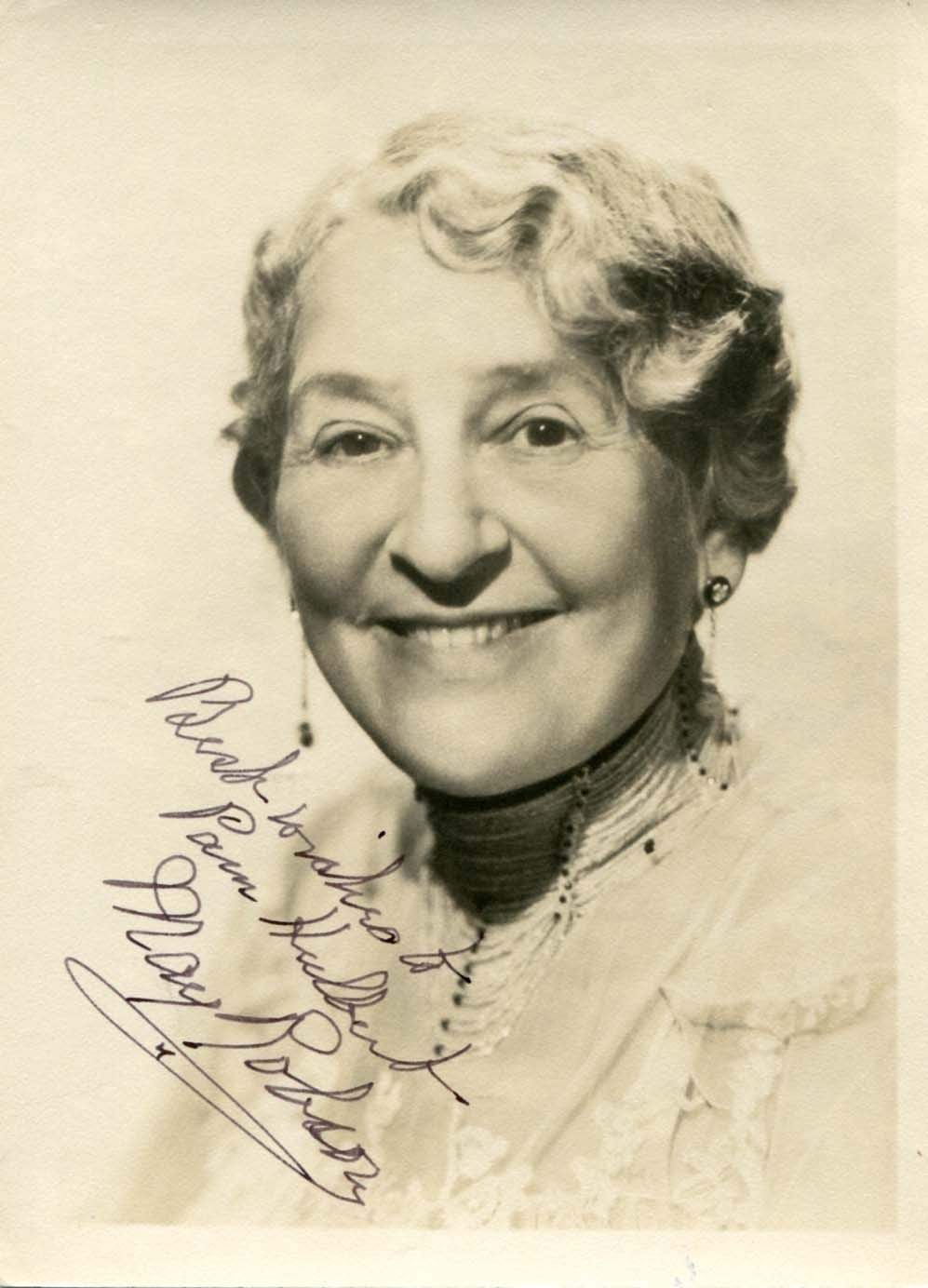 Robson, May autograph