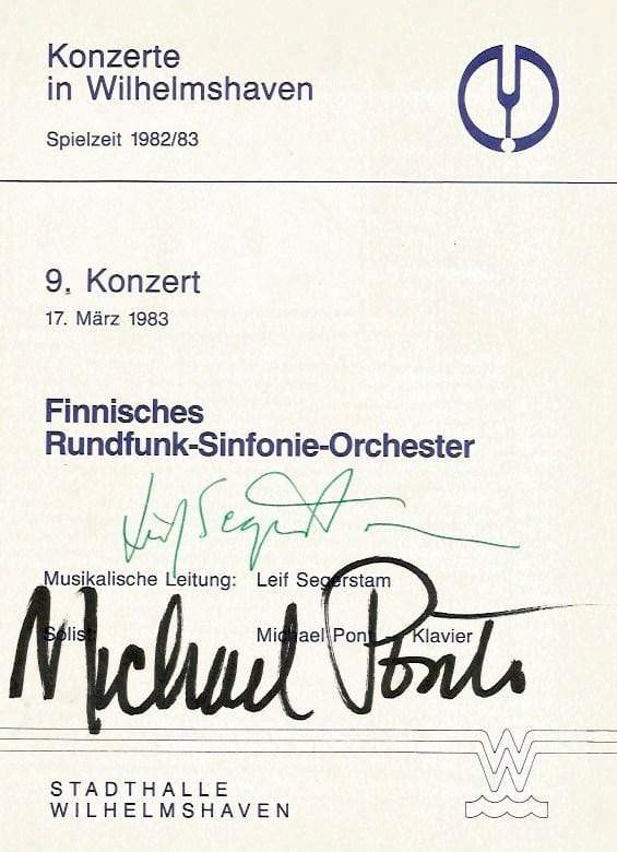 Ponti, Michael & Segerstam, Leif autograph
