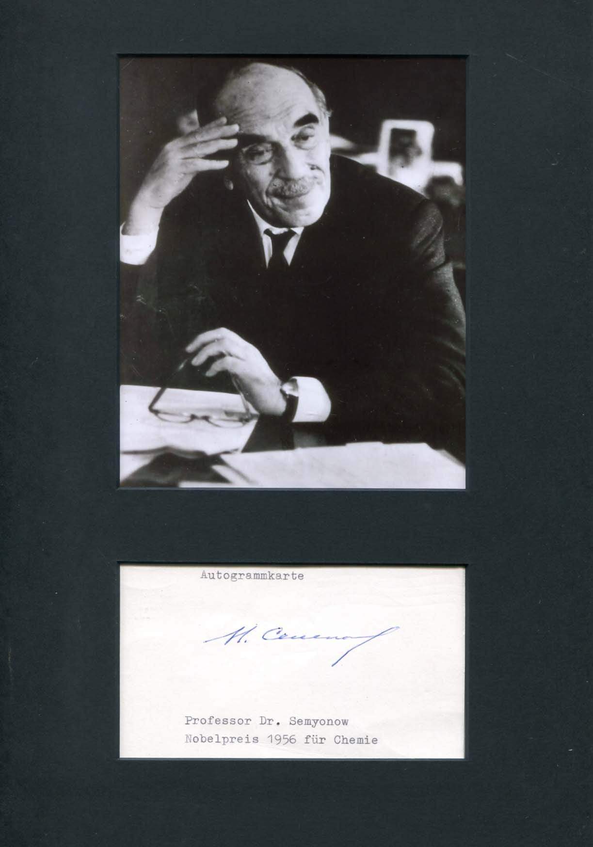 Semyonov, Nikolay Nikolayevich autograph