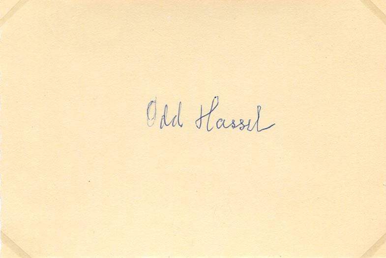 Odd Hassel Autograph | signed cards / album pages