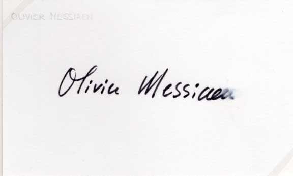 Olivier Eugène Prosper Charles Messiaen Autograph Autogramm | ID 7383347986581