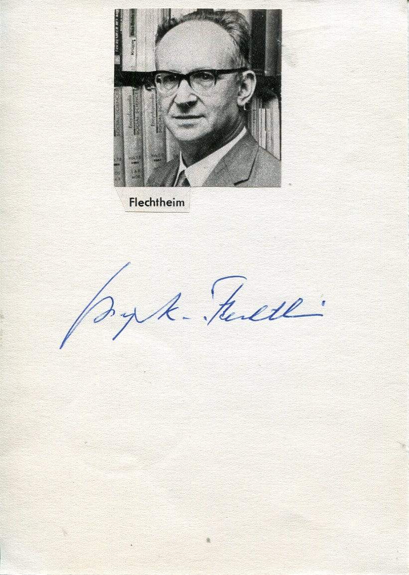 Ossip K. Flechtheim Autograph Autogramm | ID 7026644746389