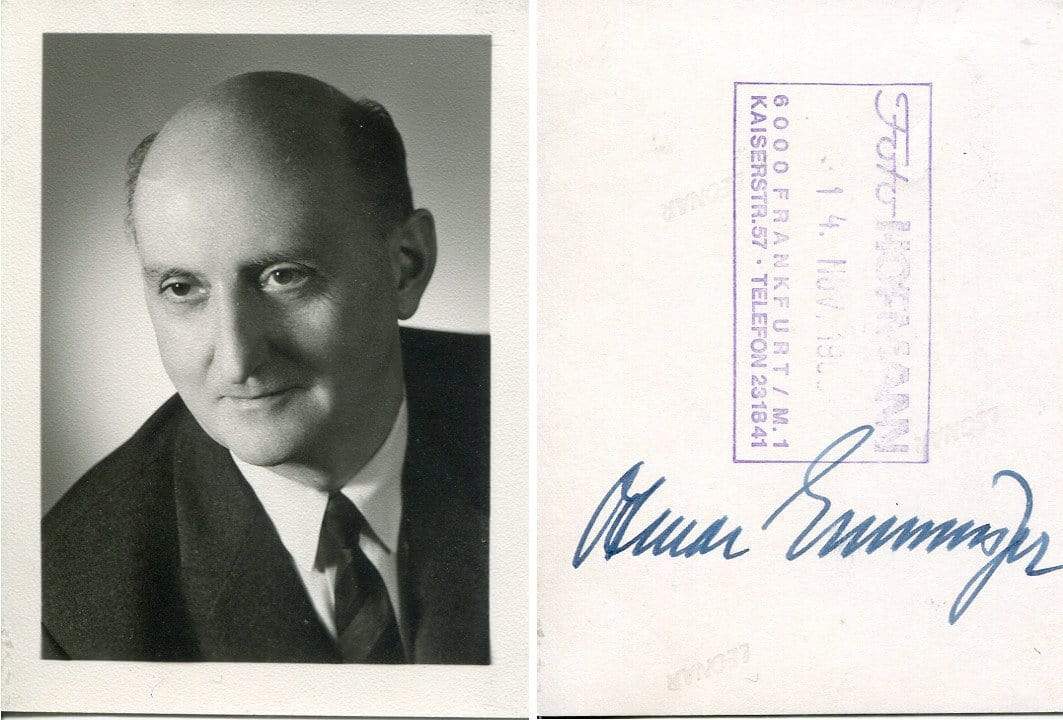 Otmar  Emminger Autograph Autogramm | ID 6968189583509