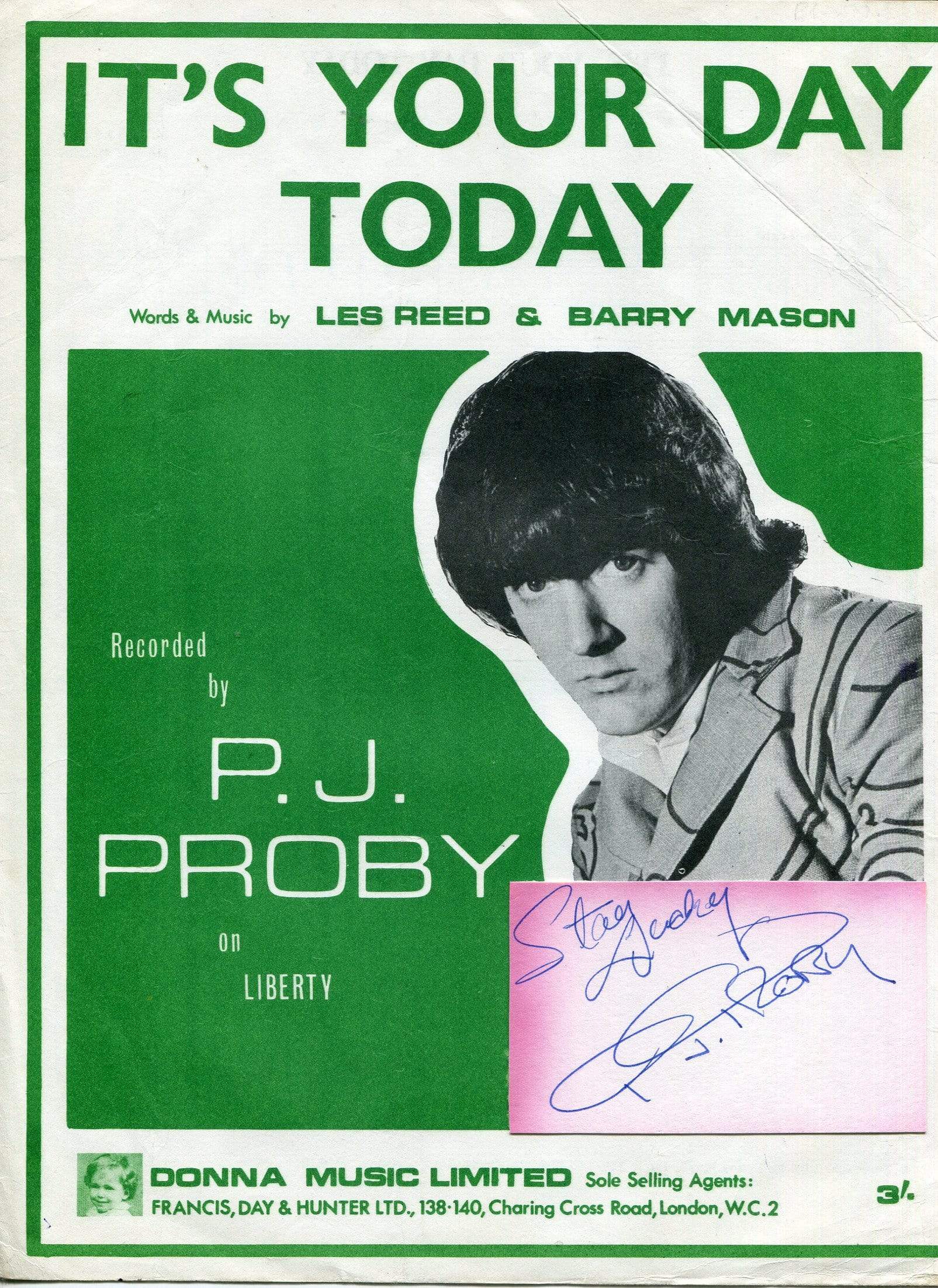 Proby, P. J. autograph