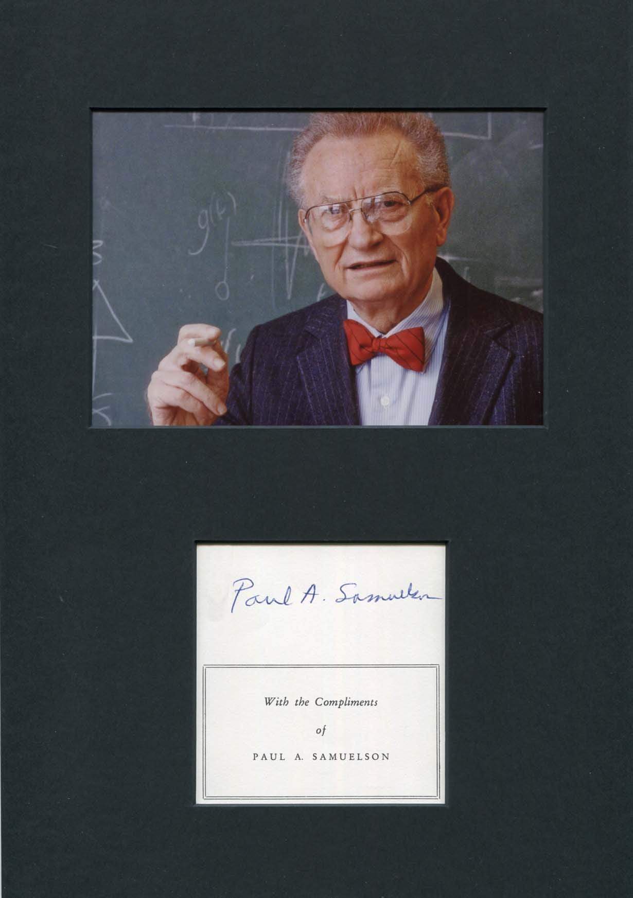 Paul A. Samuelson Autograph | signed cards / album pages