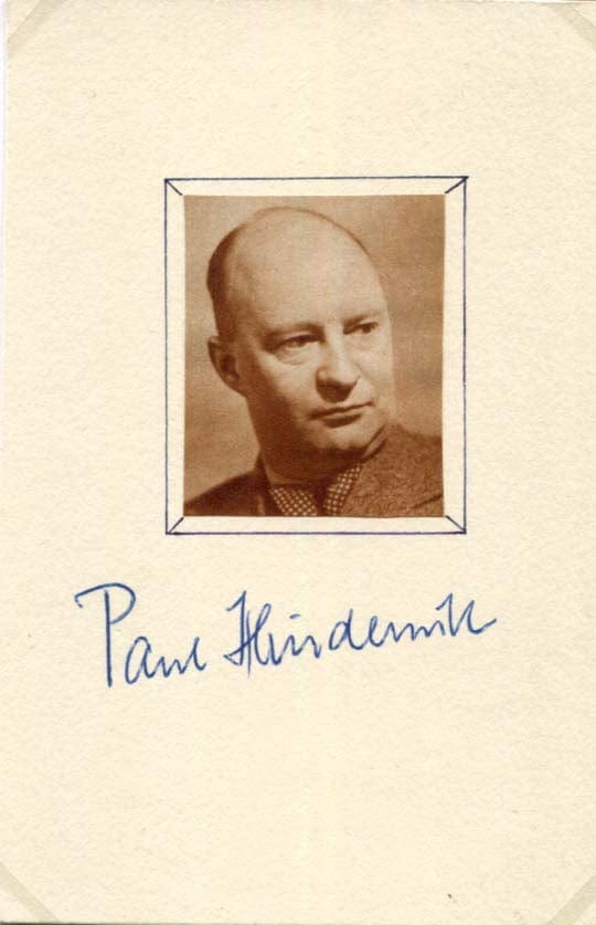 Paul Hindemith Autograph Autogramm | ID 7542166487189