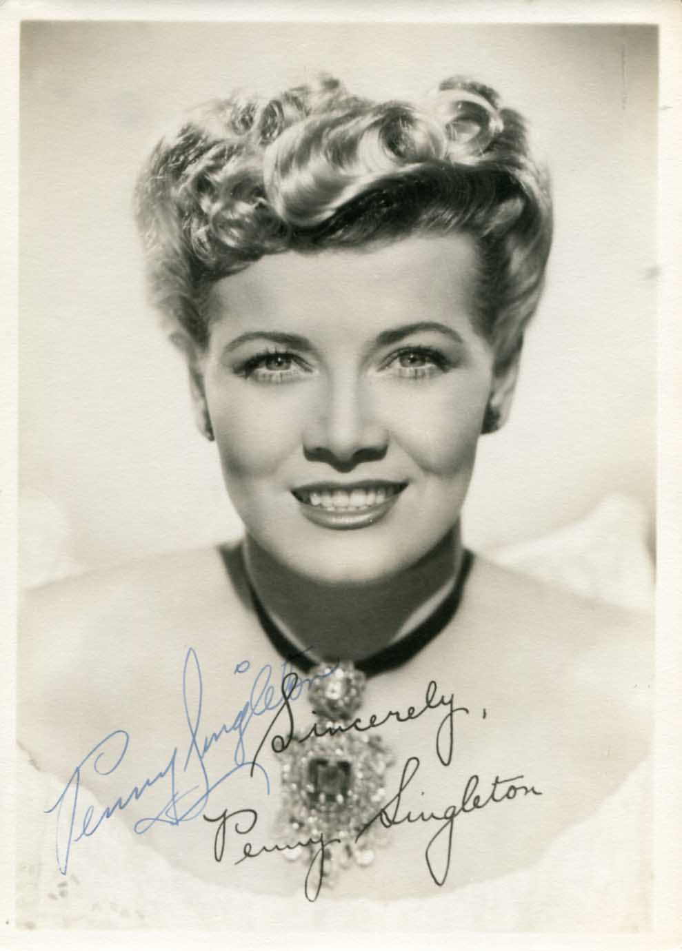 Singleton, Penny autograph