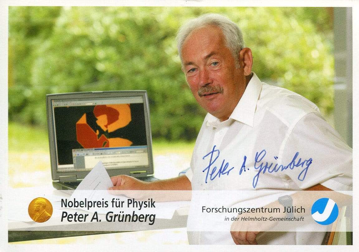 Grünberg, Peter Andreas autograph