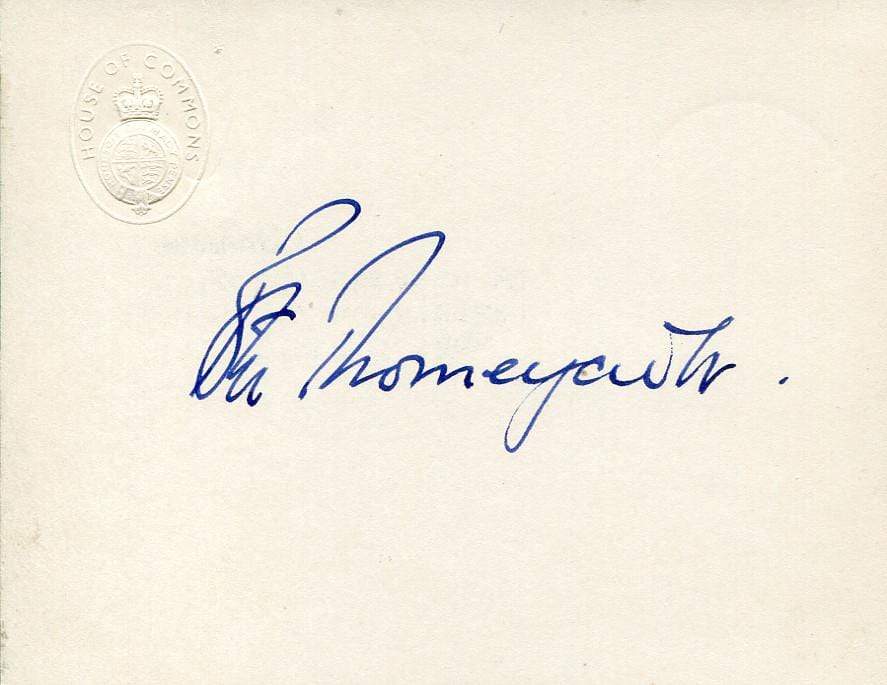 Thorneycroft, Peter autograph