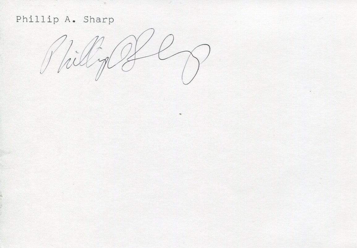 Sharp, Phillip Allen autograph