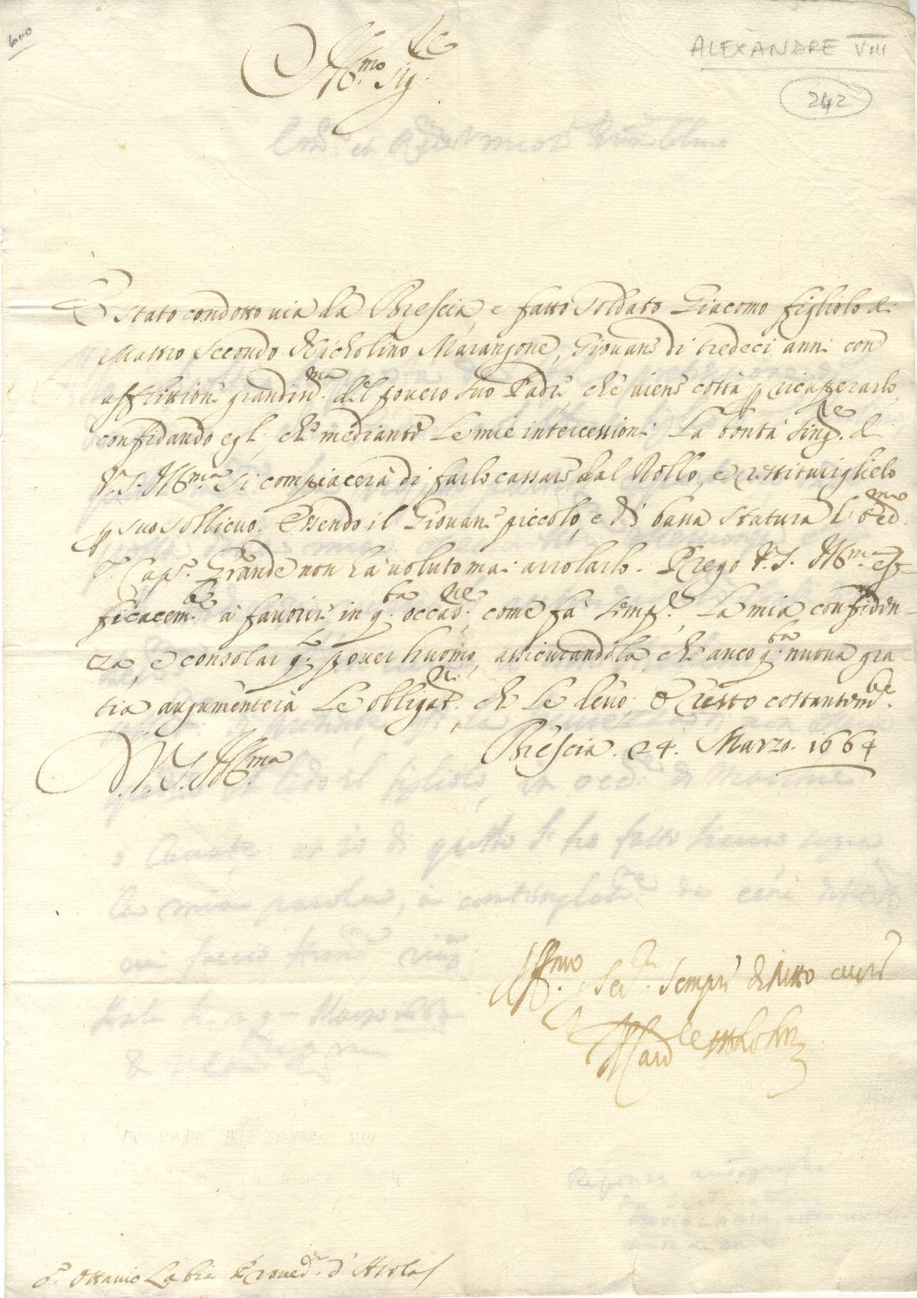  Pope Alexander VIII Autograph Autogramm | ID 7411247513749