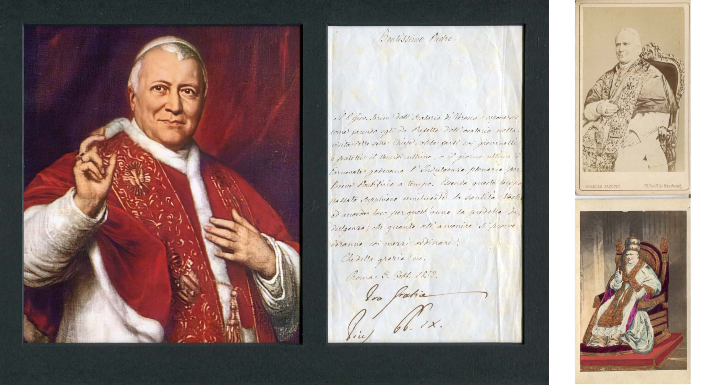 Papst Pius IX. Autogramm