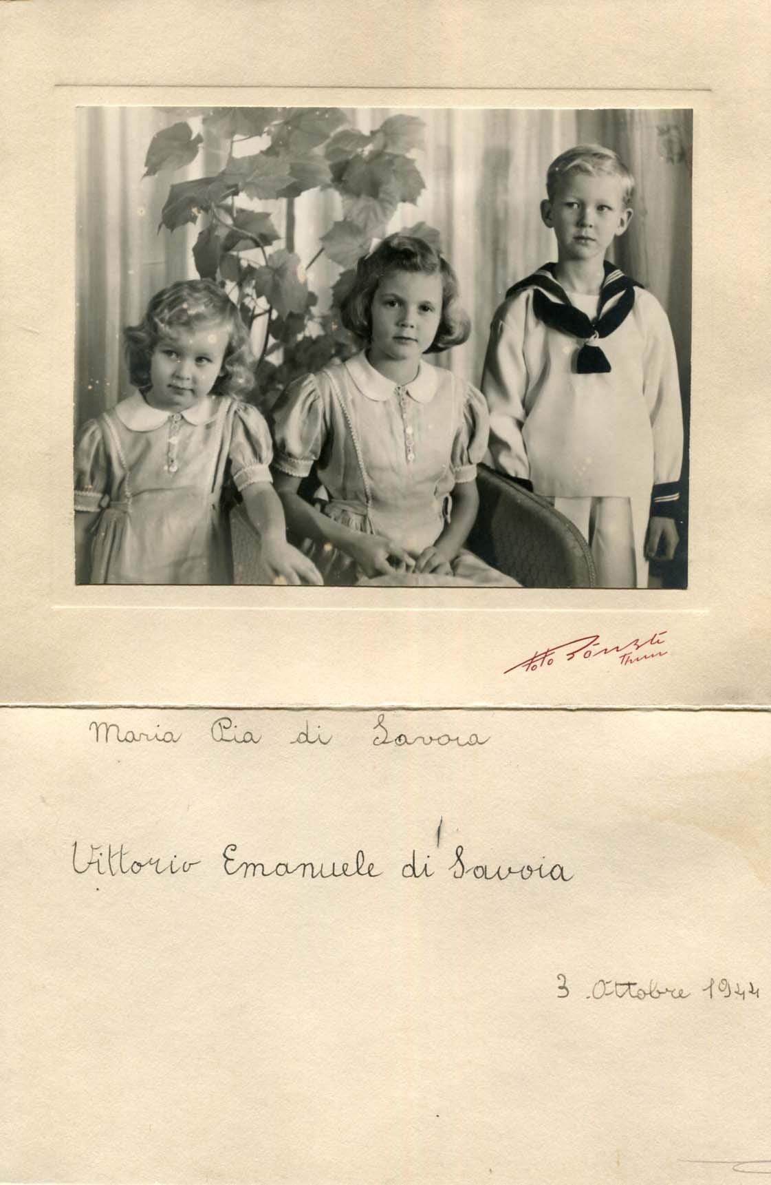 Princess Maria Pia &amp; Prince Vittorio Emanuelle of Savoy Autograph Autogramm | ID 7166925963413