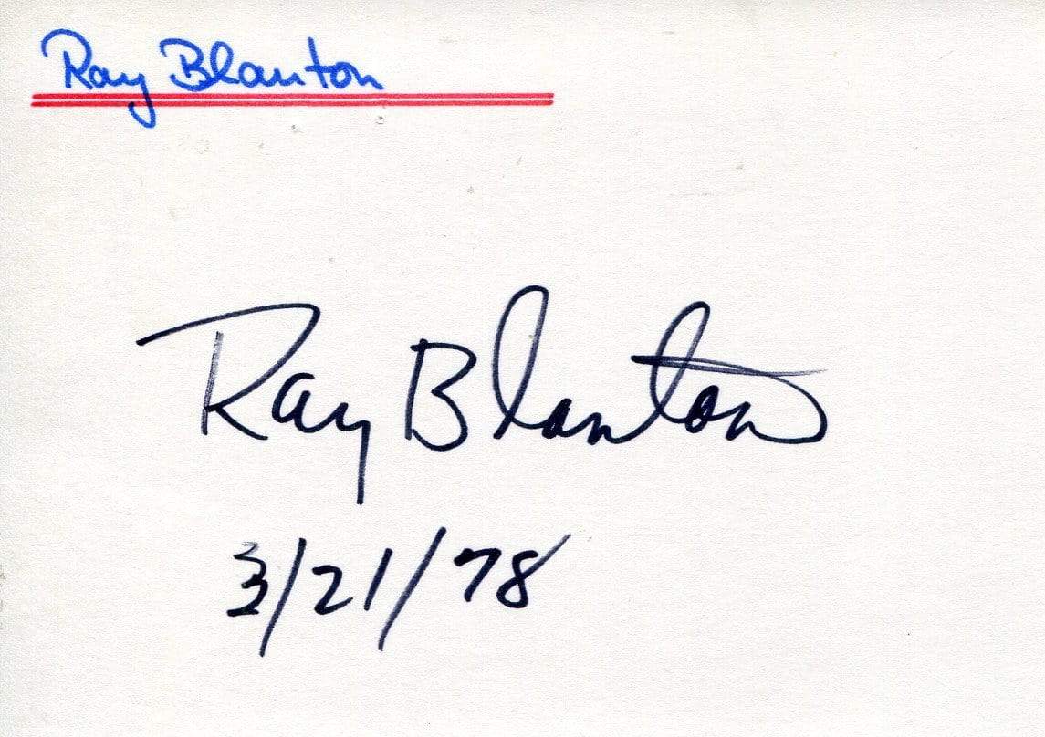 Ray Blanton Autograph Autogramm | ID 6895005237397