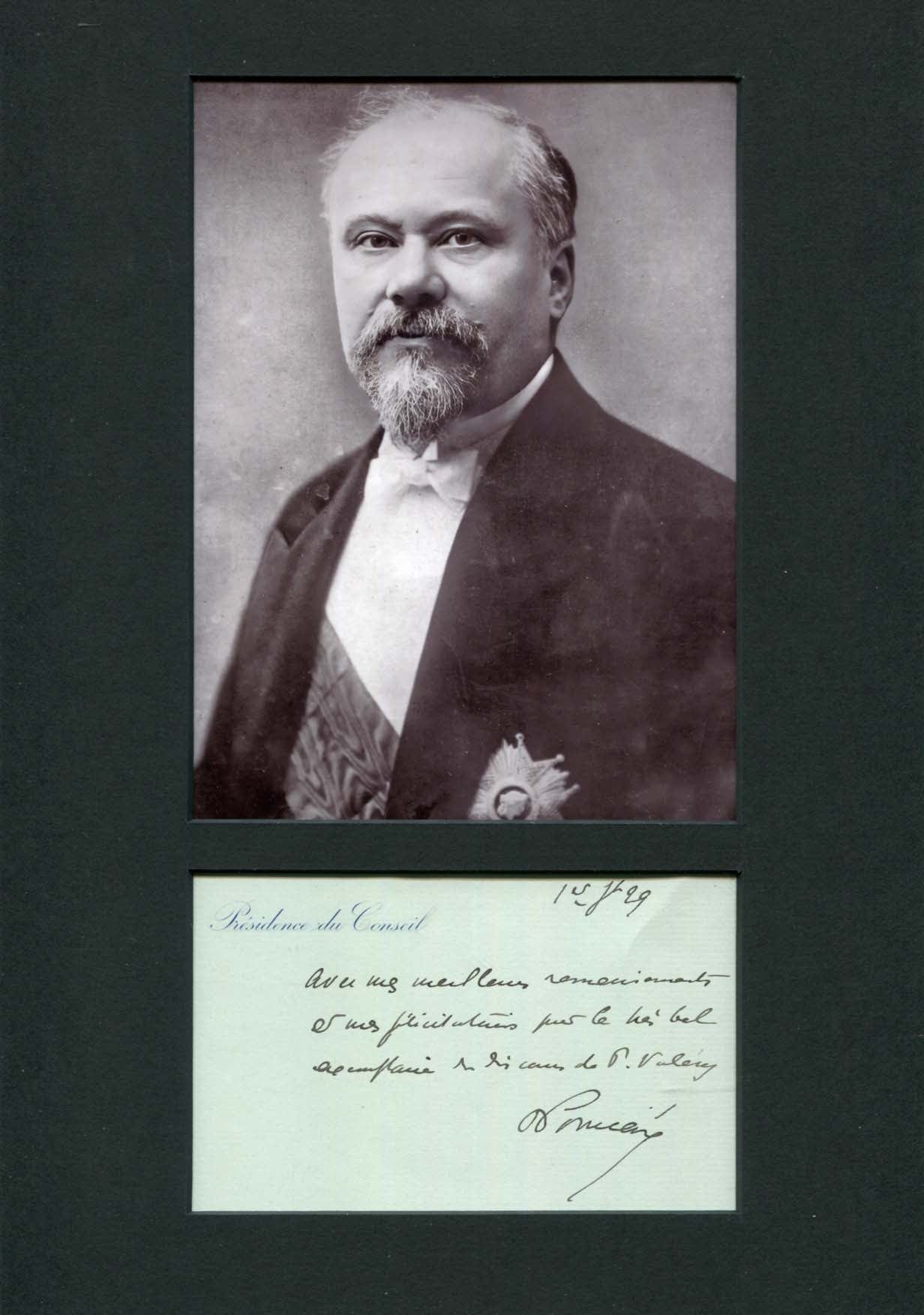 Raymond Poincaré Autogramm