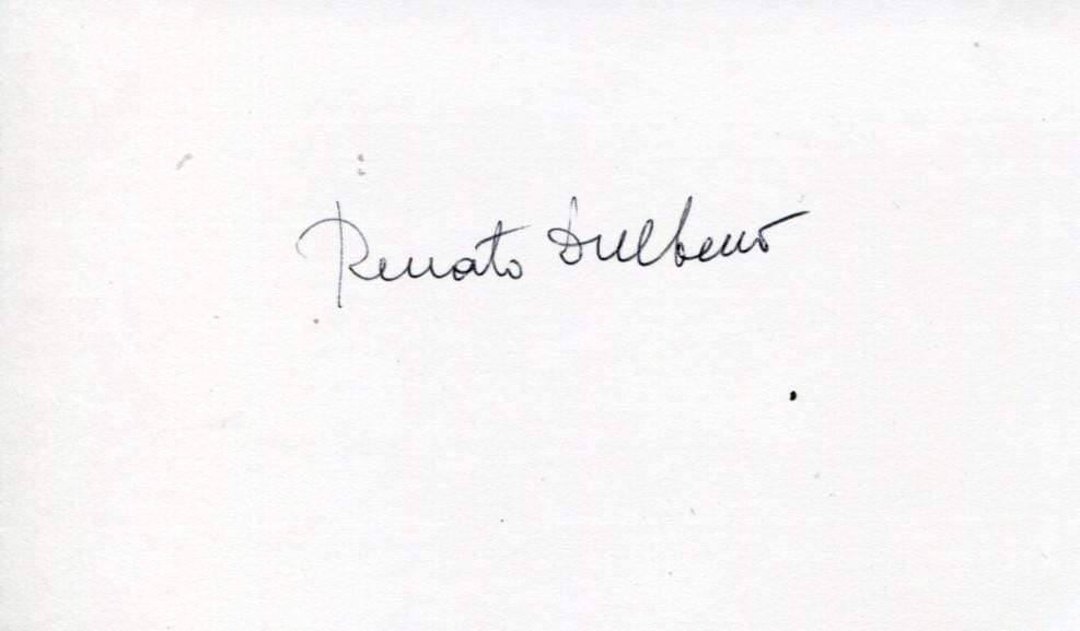 Dulbecco, Renato autograph
