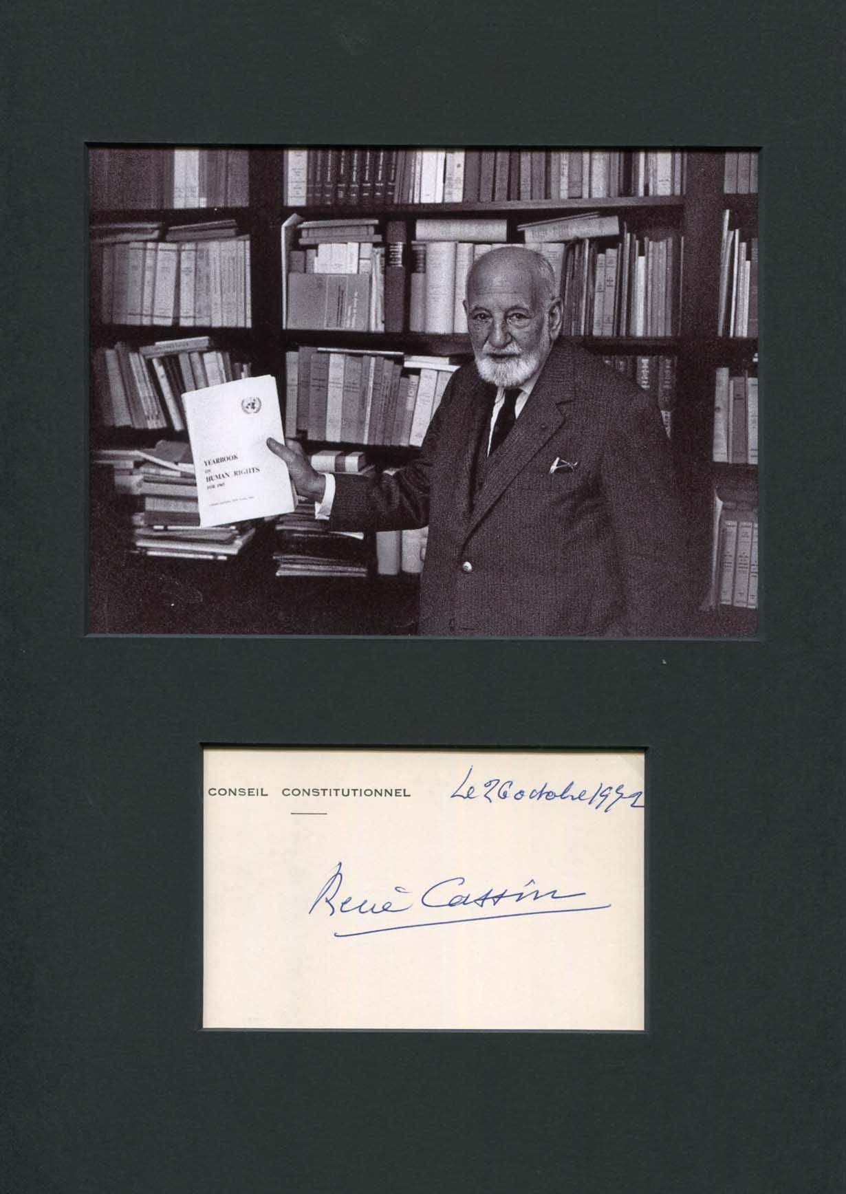 René Cassin Autograph Autogramm | ID 7222549512341