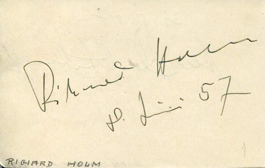 Holm, Richard autograph