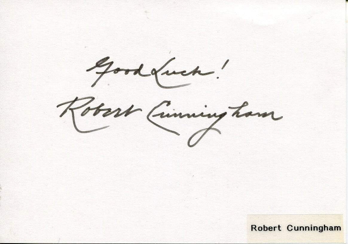 Cunningham, Robert autograph