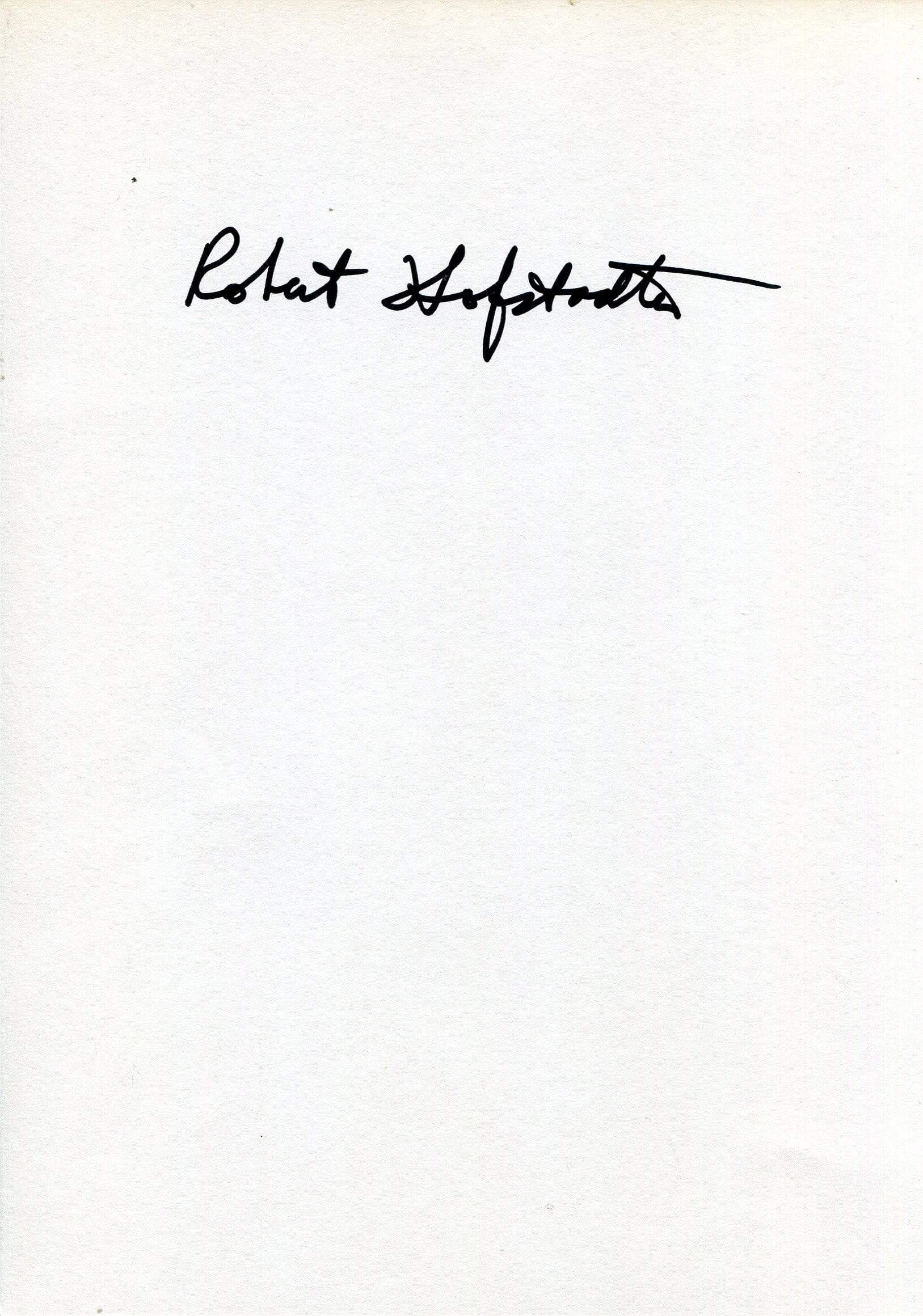 Hofstadter, Robert autograph