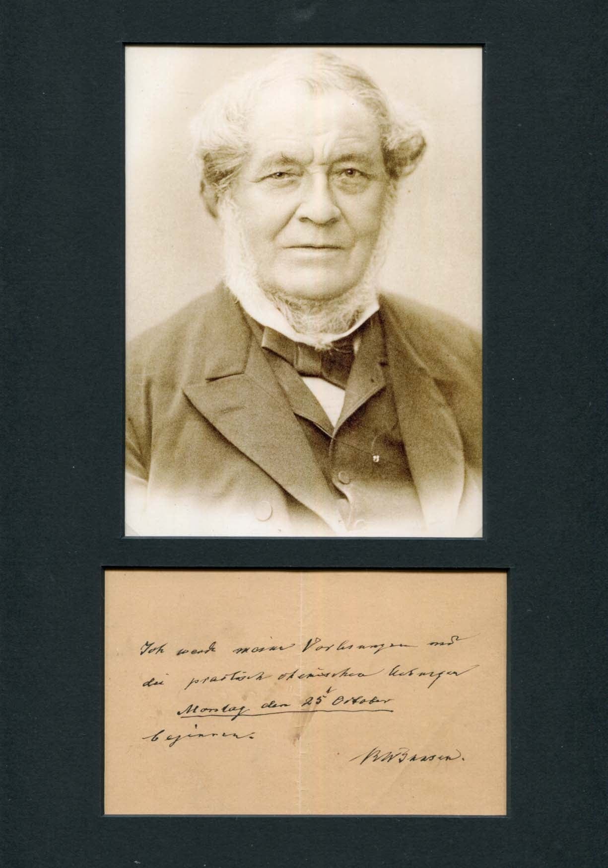 Robert Wilhelm Eberhard Bunsen Autograph Autogramm | ID 7551480594581