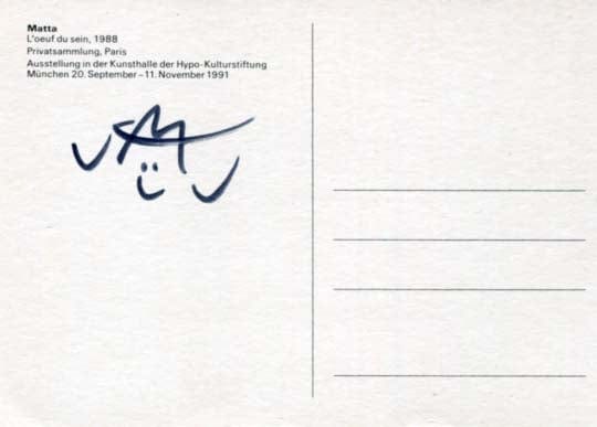 Roberto Sebastián Antonio Matta Echaurren Autograph Autogramm | ID 7372188188821