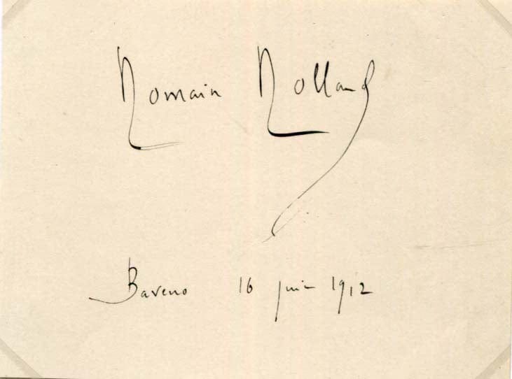 Romain Rolland Autogramm