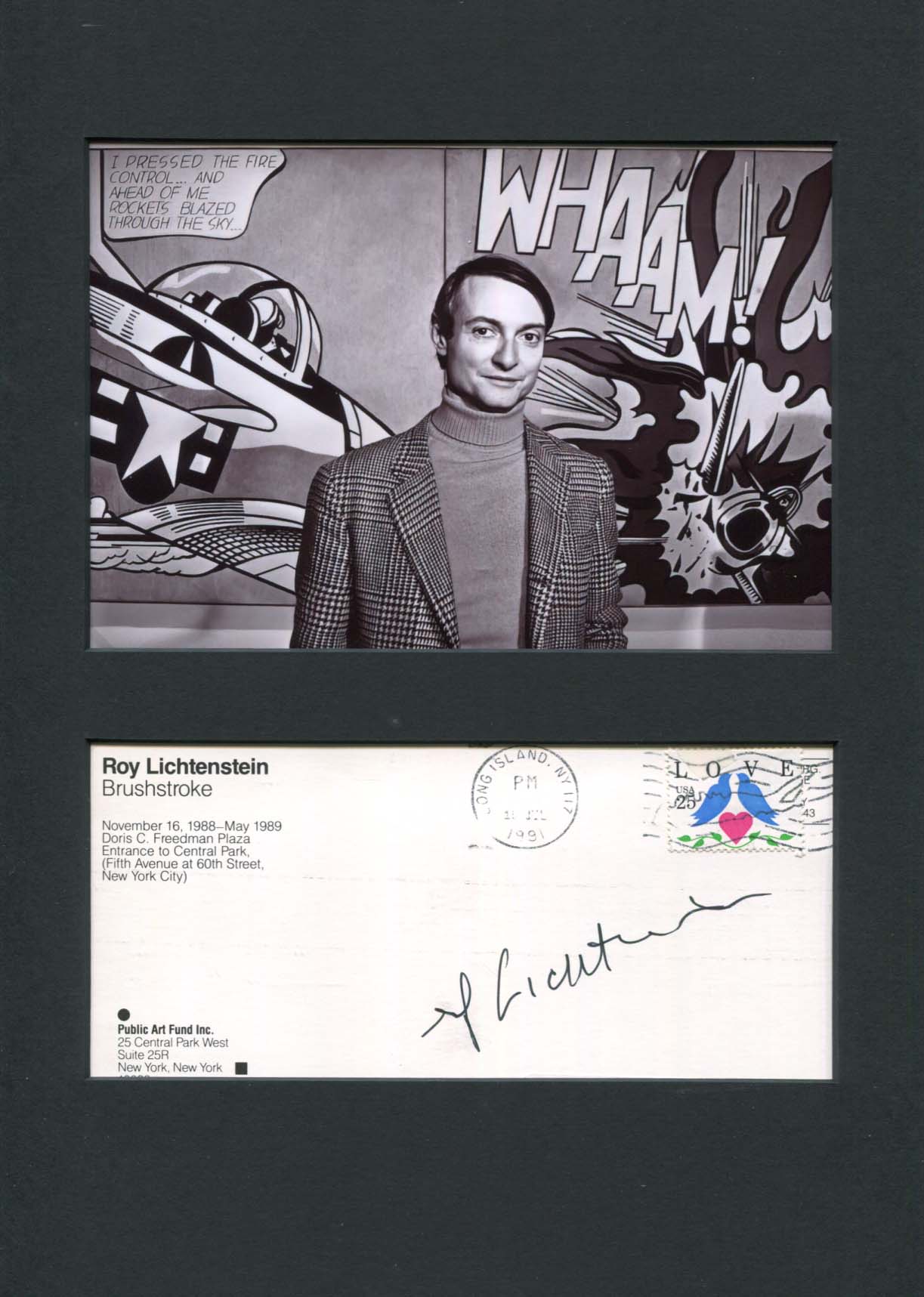Roy Lichtenstein Autograph